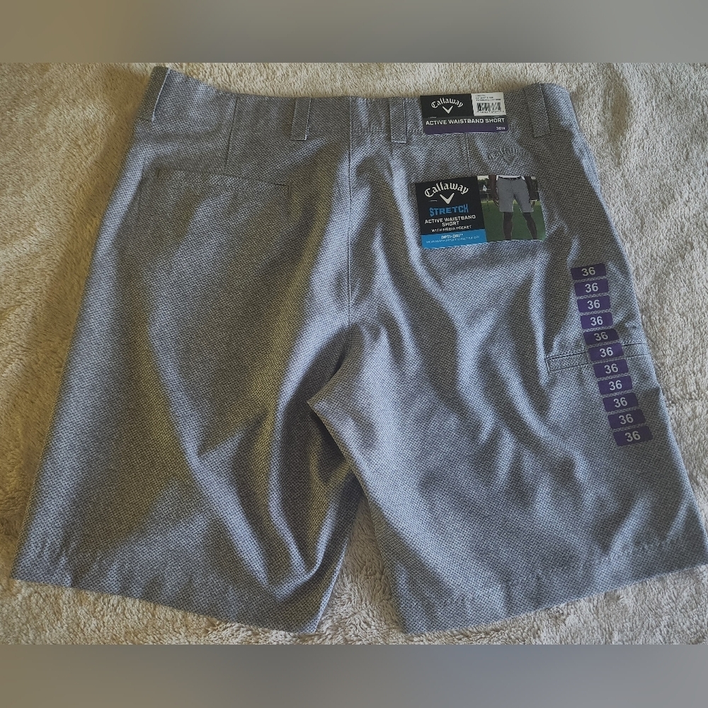NWT Callaway Men's Grey Stretch‎ Opti-Dri Shorts